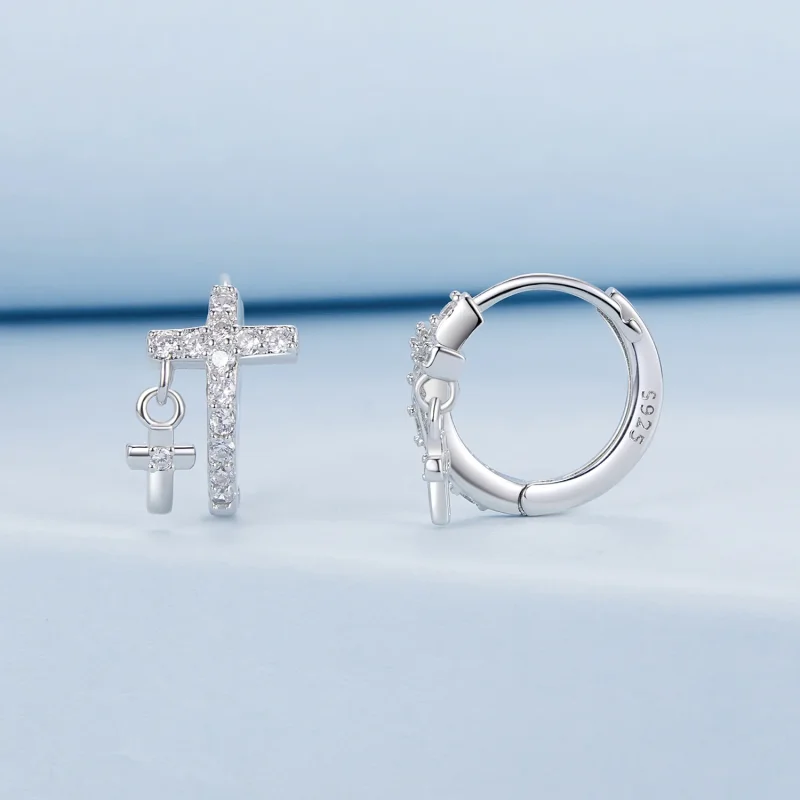 (immagine per) Orecchini croce stile PANDORA - BSE1002 - Visualizza 2