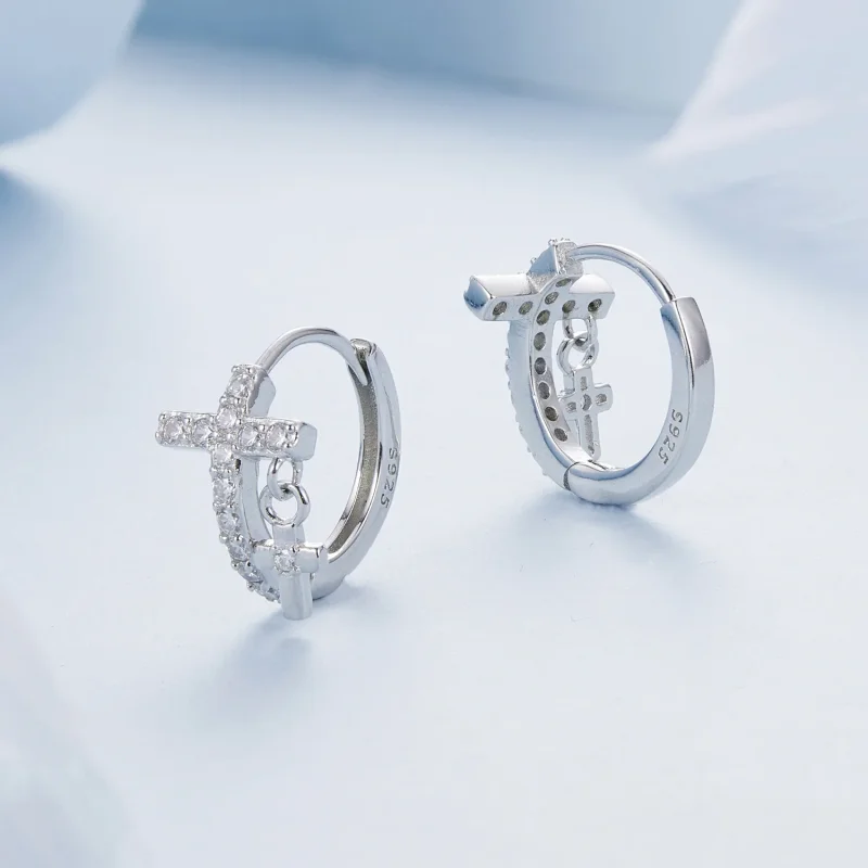 (immagine per) Orecchini croce stile PANDORA - BSE1002 - Visualizza 3