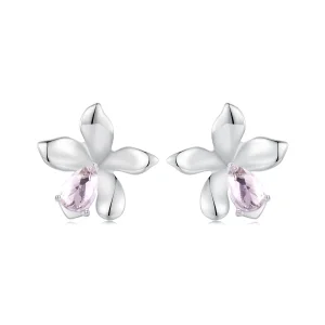 (immagine per) Orecchini fiore rosa stile PANDORA - SCE1723
