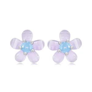 (immagine per) Orecchini fiore viola stile PANDORA - SCE1733
