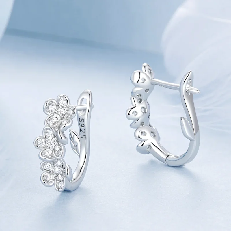 (immagine per) Orecchini floreali stile PANDORA - BSE982 - Visualizza 3
