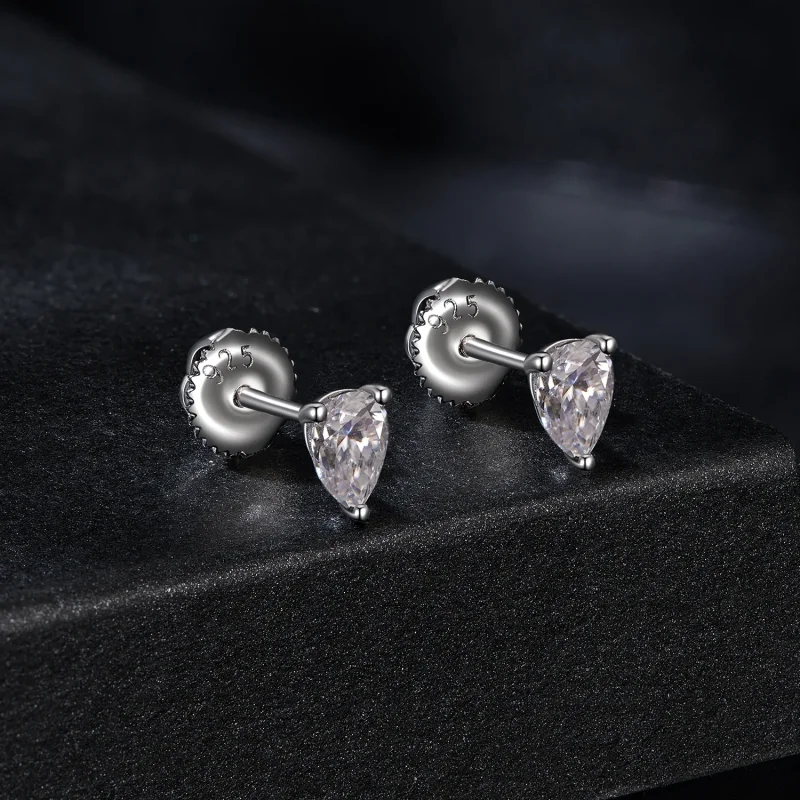 (immagine per) Orecchini in moissanite con goccia d'acqua stile PANDORA (due certificati) - MSE - Visualizza 2