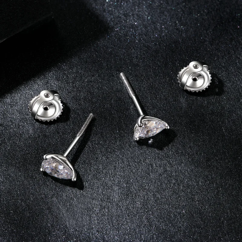 (immagine per) Orecchini in moissanite con goccia d'acqua stile PANDORA (due certificati) - MSE - Visualizza 3
