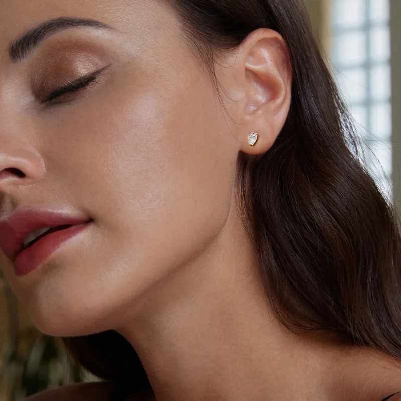(immagine per) Orecchini in moissanite con goccia d'acqua stile PANDORA (due certificati) - MSE - Visualizza 7
