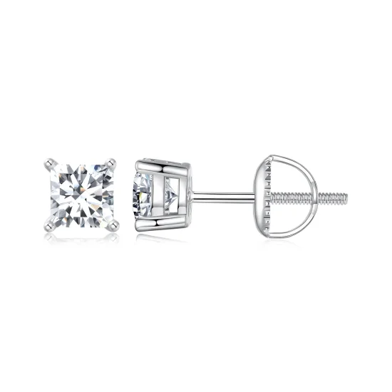 (immagine per) Orecchini Princess Moissanite stile PANDORA (due certificati) - MSE047-L