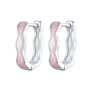 (immagine per) Orecchini quadrati rosa stile PANDORA - SCE1709