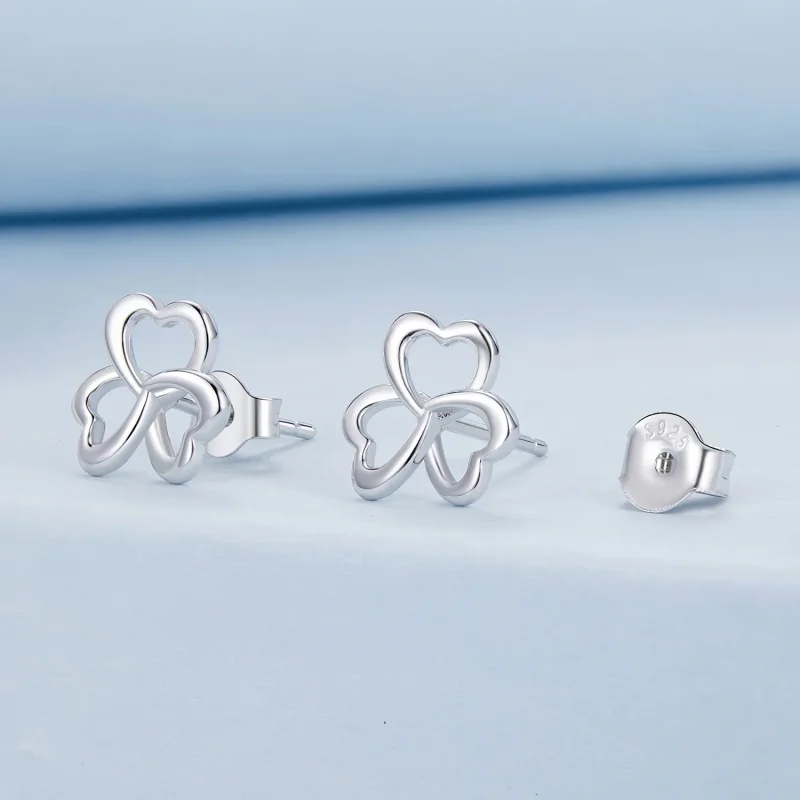 (immagine per) Orecchini trifoglio stile PANDORA - BSE999 - Visualizza 2