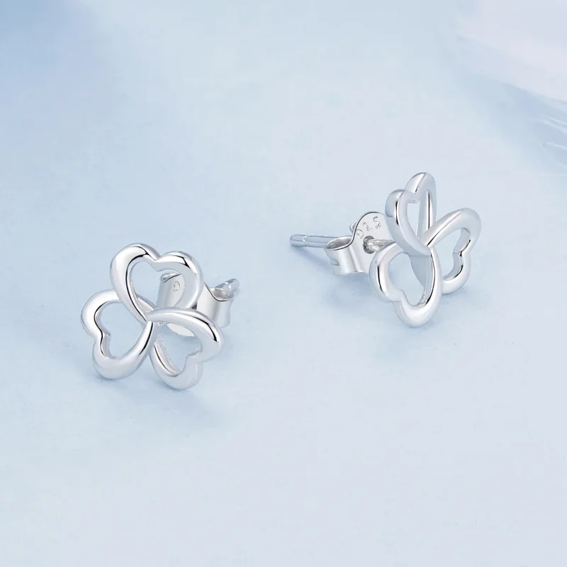 (immagine per) Orecchini trifoglio stile PANDORA - BSE999 - Visualizza 3