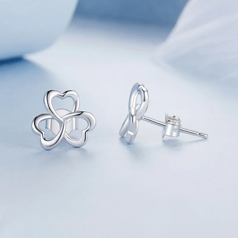 (immagine per) Orecchini trifoglio stile PANDORA - BSE999 - Visualizza 4