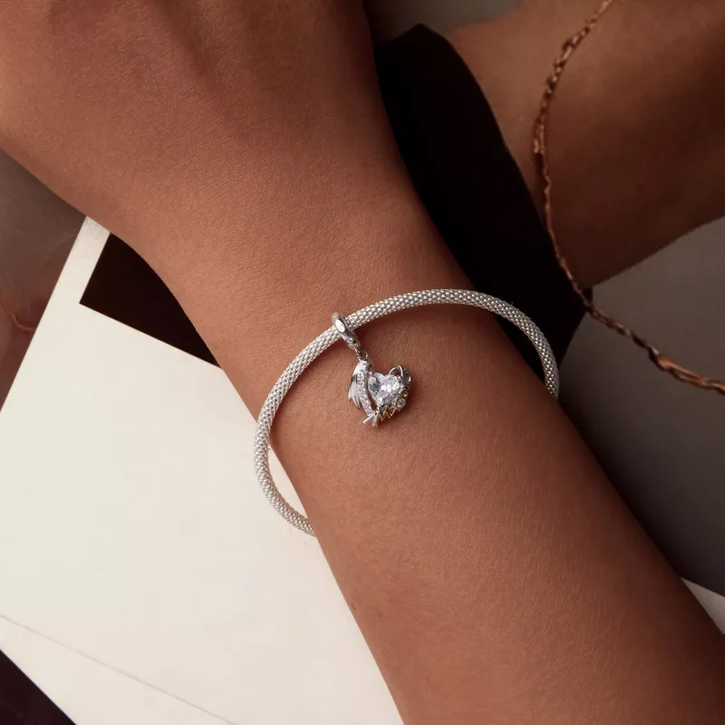 (immagine per) Pendente con ali d'amore per la festa della mamma in stile PANDORA - BSC1001 - Visualizza 5