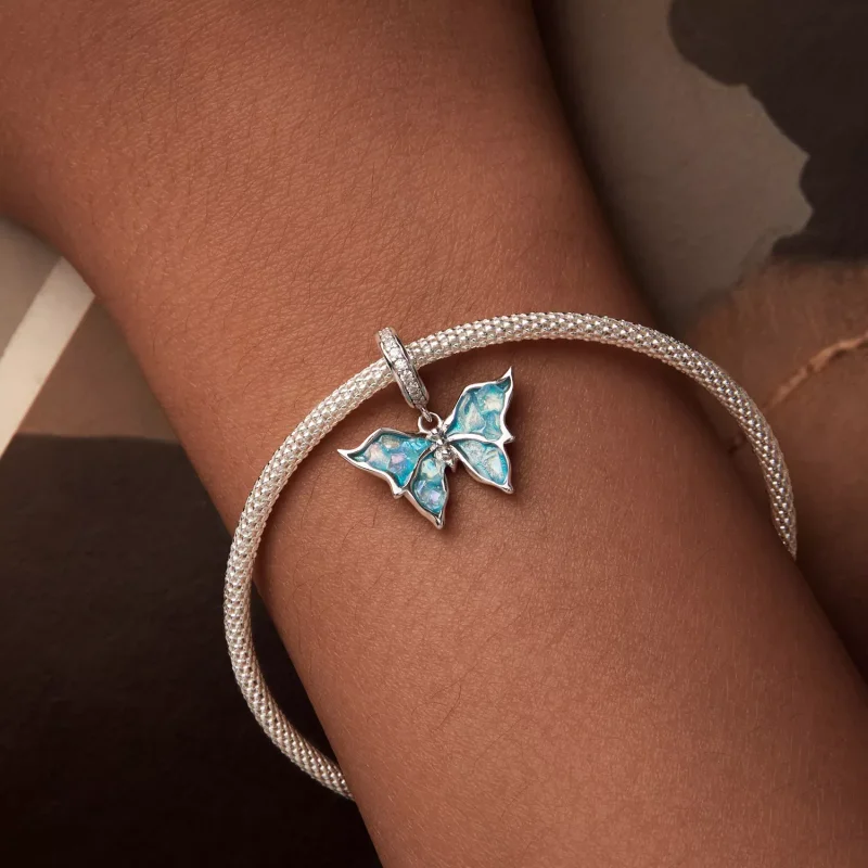(immagine per) Pendente Morpho blu stile PANDORA - BSC982 - Visualizza 6