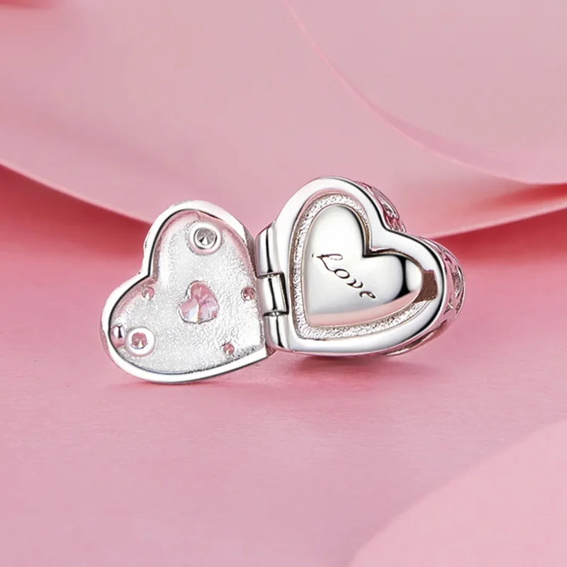 (immagine per) Perline a cuore aperto e chiuso di San Valentino in stile PANDORA - BSC973 - Visualizza 4
