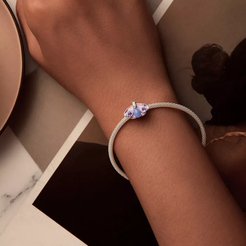(immagine per) Perline a farfalla sfumate luminose stile PANDORA - SCC2732 - Visualizza 2
