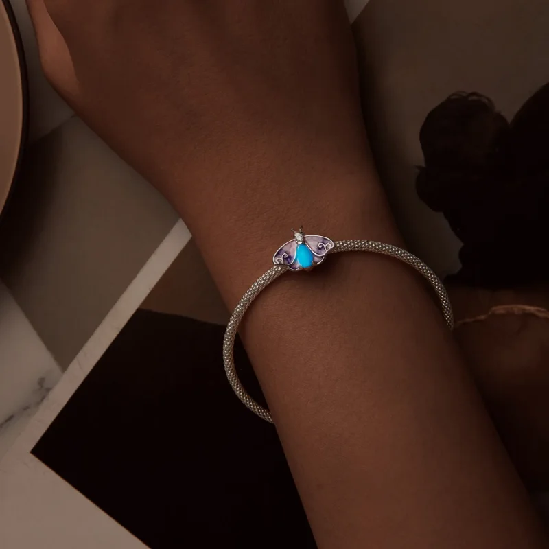 (immagine per) Perline a farfalla sfumate luminose stile PANDORA - SCC2732 - Visualizza 4