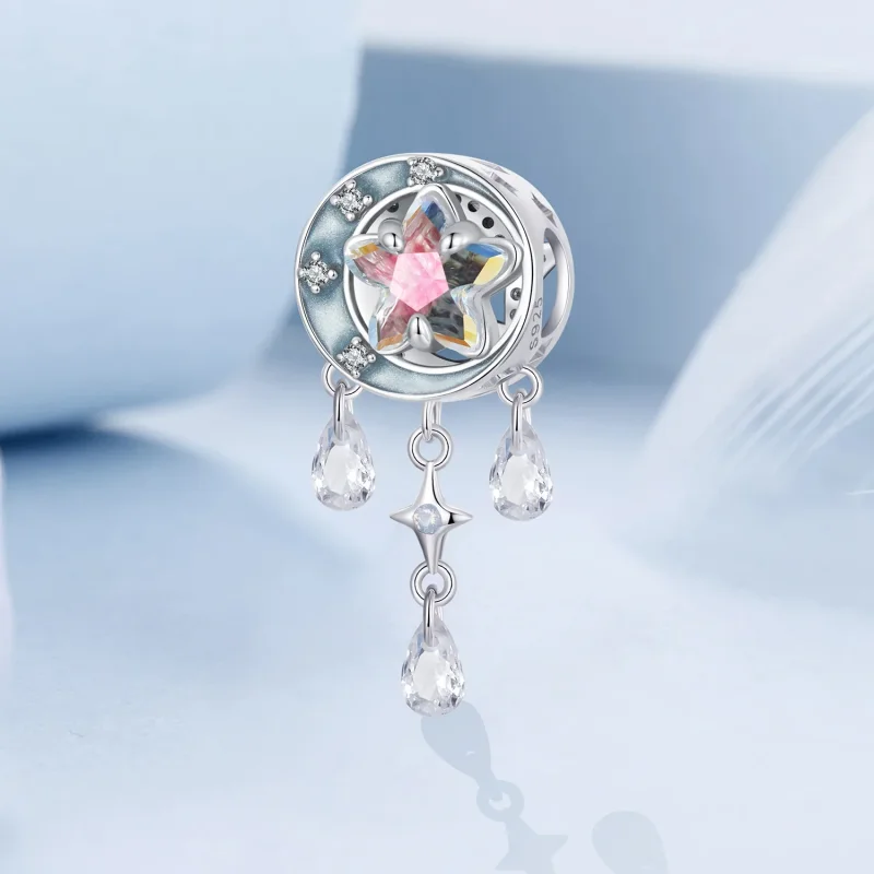 (immagine per) Perline acchiappasogni con stella e luna in stile PANDORA - BSC978 - Visualizza 2