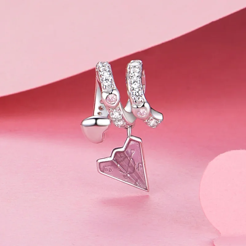 (immagine per) Perline con lettere d'amore per aeroplano di carta stile PANDORA - BSC974 - Visualizza 2