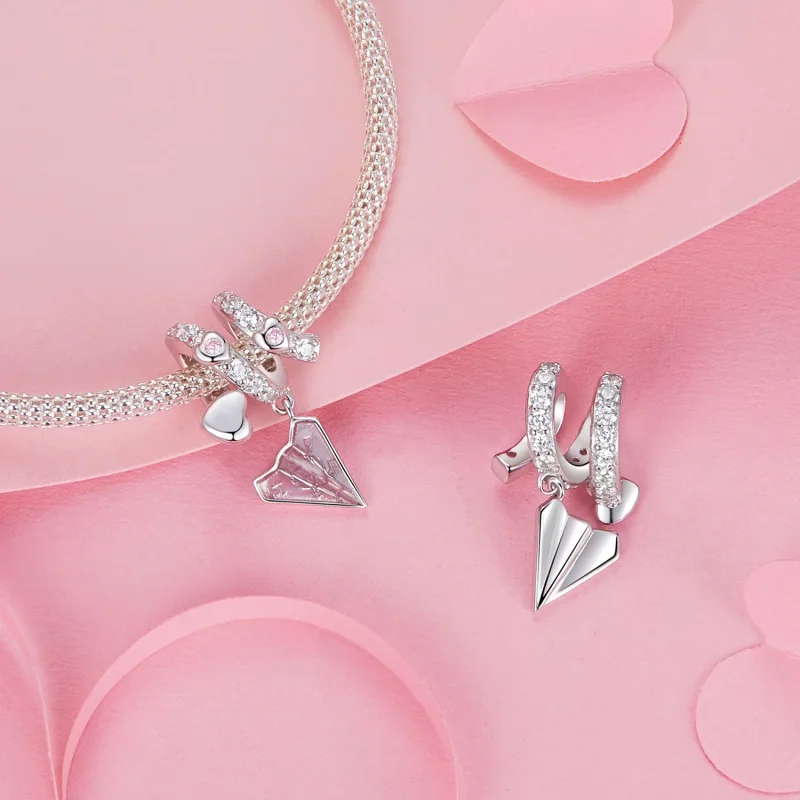 (immagine per) Perline con lettere d'amore per aeroplano di carta stile PANDORA - BSC974 - Visualizza 4