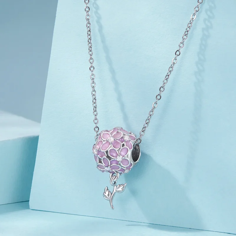 (immagine per) Perline con sfera di fiori rosa stile PANDORA - SCC2738 - Visualizza 5