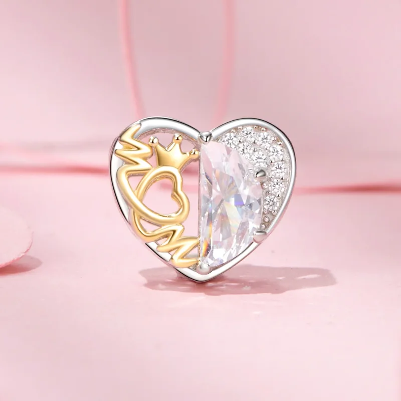 (immagine per) Perline del cuore della mamma stile PANDORA - BSC1002 - Visualizza 2