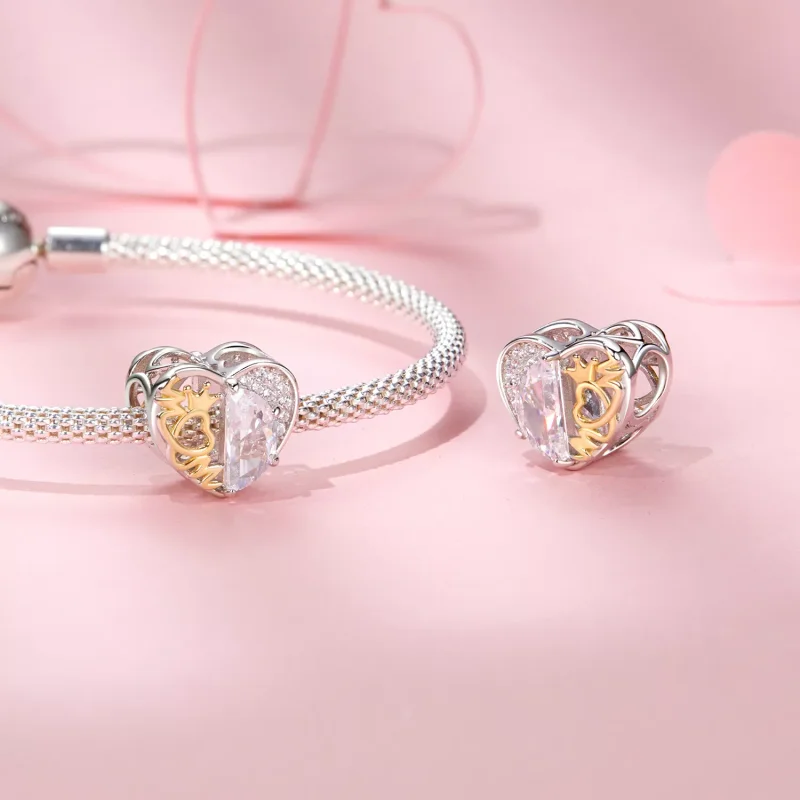 (immagine per) Perline del cuore della mamma stile PANDORA - BSC1002 - Visualizza 4