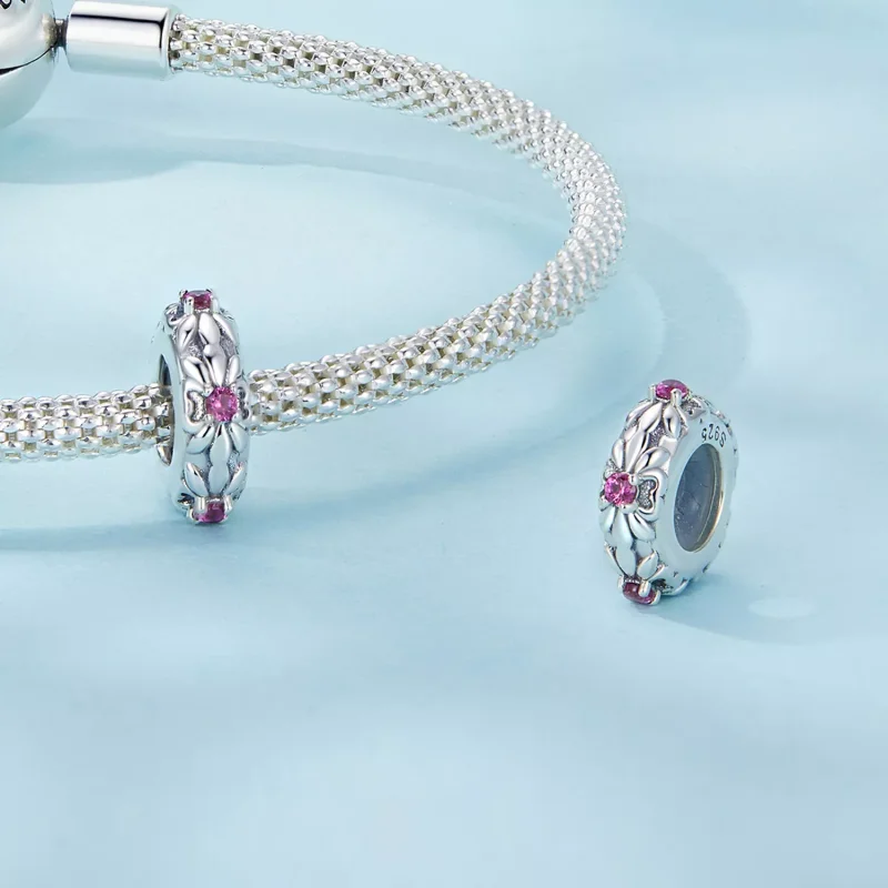 (immagine per) Perline distanziatrici in silicone con iris retrò stile PANDORA - SCC2756 - Visualizza 4