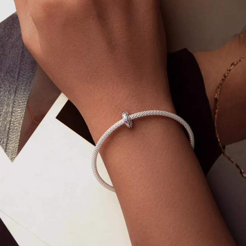 (immagine per) Perline distanziatrici in silicone con iris retrò stile PANDORA - SCC2756 - Visualizza 6