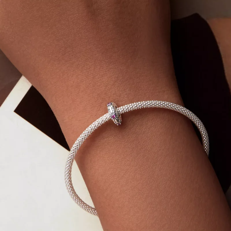 (immagine per) Perline distanziatrici in silicone con iris retrò stile PANDORA - SCC2756 - Visualizza 7