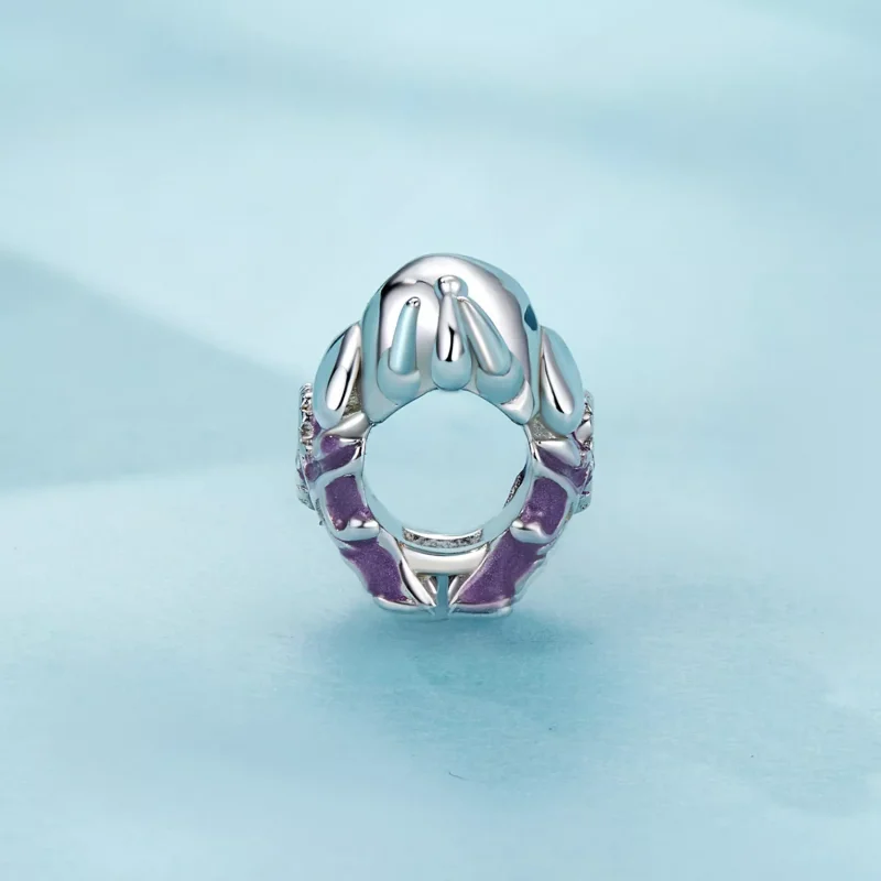 (immagine per) Perline in argento sterling inciso con motivo a cavità di elefante stile PANDORA - Visualizza 3