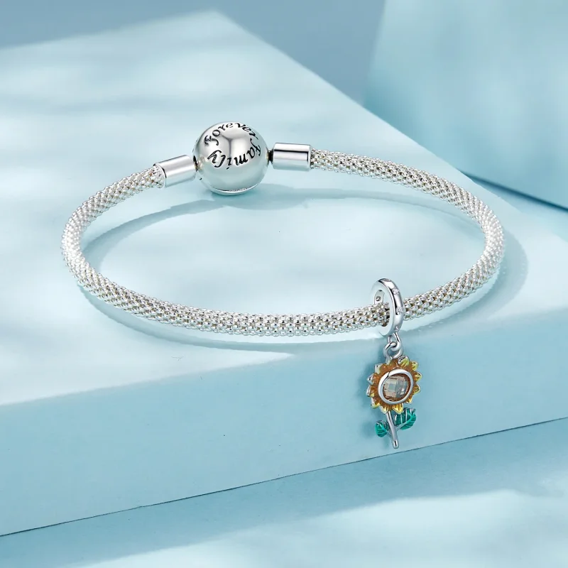 (immagine per) Perline pendenti girasole stile PANDORA - SCX151 - Visualizza 3