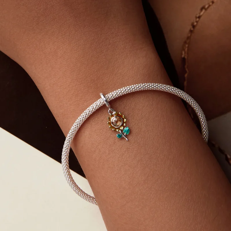 (immagine per) Perline pendenti girasole stile PANDORA - SCX151 - Visualizza 6