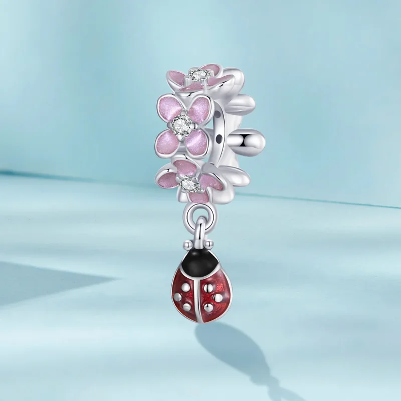 (immagine per) Perline separatore fiore coccinella stile PANDORA - SCC2740 - Visualizza 2