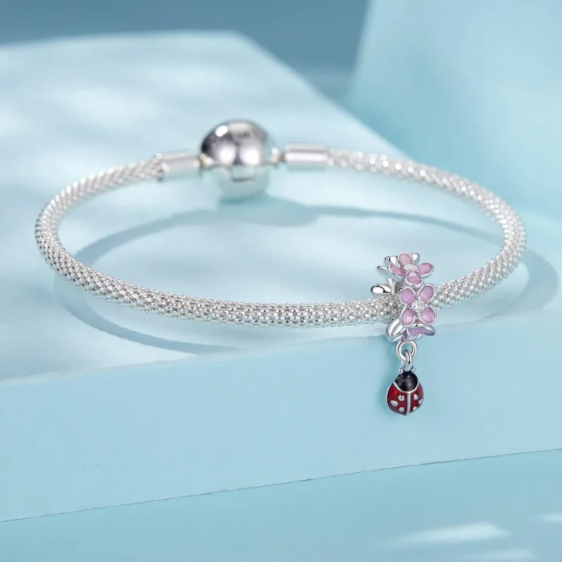 (immagine per) Perline separatore fiore coccinella stile PANDORA - SCC2740 - Visualizza 3