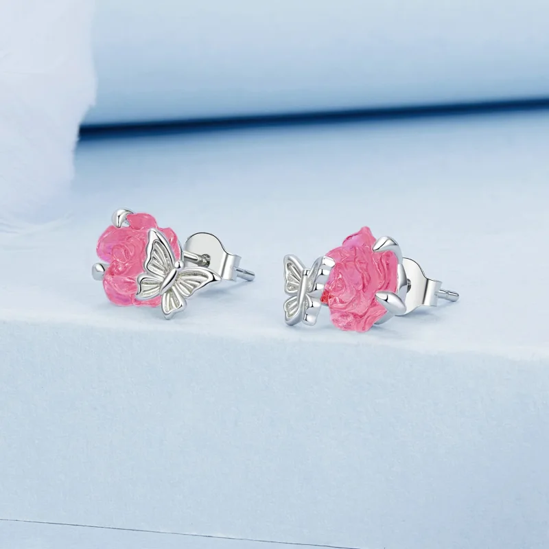(immagine per) Rosa di cristallo stile PANDORA - BSE978 - Visualizza 3