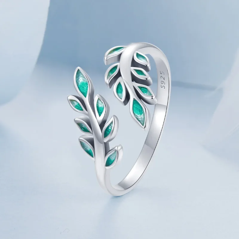 (immagine per) Anello aperto a foglia stile PANDORA - BSR542-E - Visualizza 2