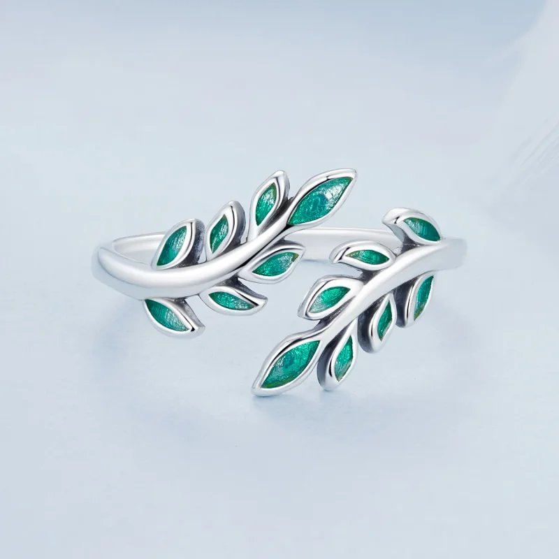 (immagine per) Anello aperto a foglia stile PANDORA - BSR542-E - Visualizza 3