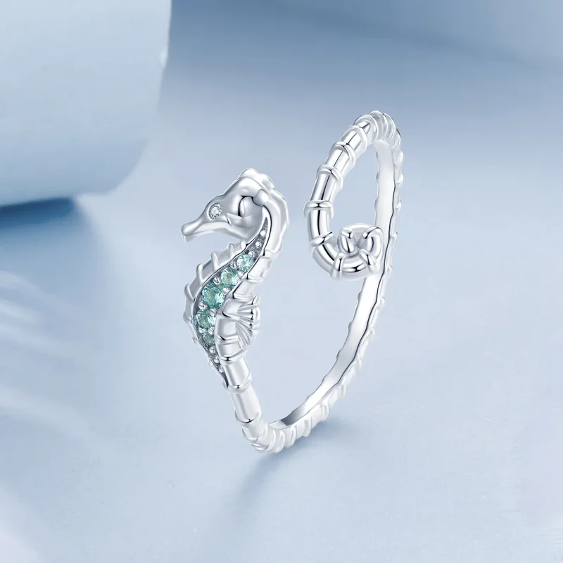 (immagine per) Anello aperto cavalluccio marino stile PANDORA - BSR559-E - Visualizza 2