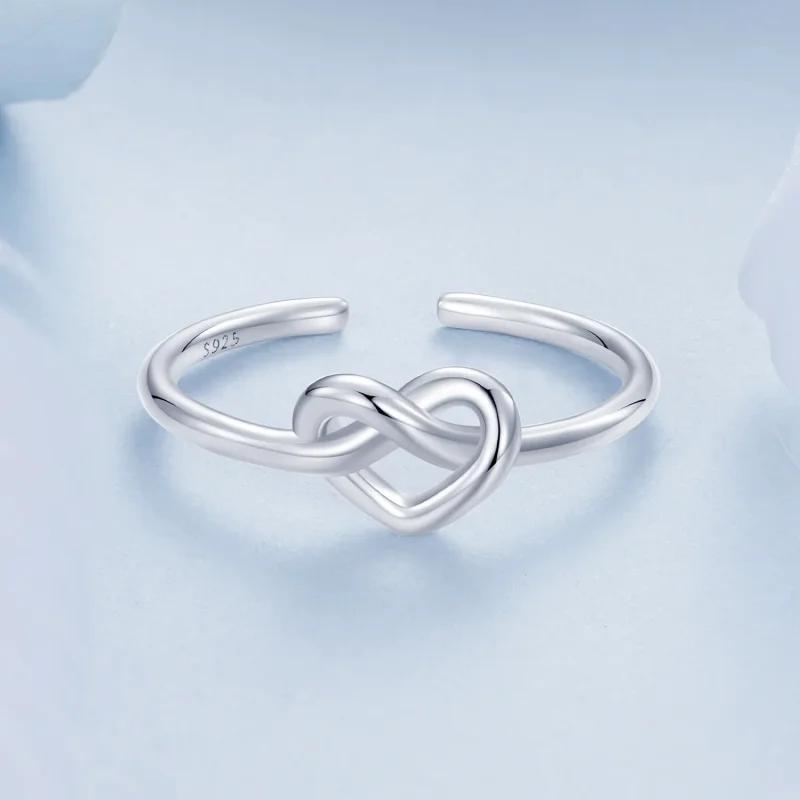 (immagine per) Anello aperto con cuore aggrovigliato stile PANDORA - BSR565-E - Visualizza 3