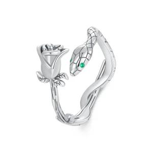 (immagine per) Anello aperto serpente rosa stile PANDORA - SCR1041-E