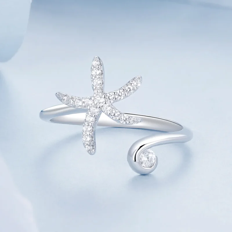 (immagine per) Anello aperto stella marina stile PANDORA - BSR560-E - Visualizza 3