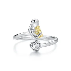 (immagine per) Anello da abbraccio per madre e figlio in stile PANDORA - SCR1051-E