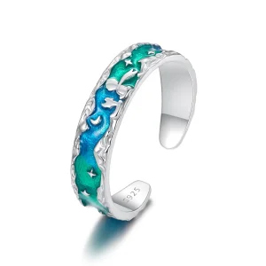 (immagine per) Anello di apertura PANDORA Style Aurora Stars Piccolo Principe e Volpe - SCR1021-E