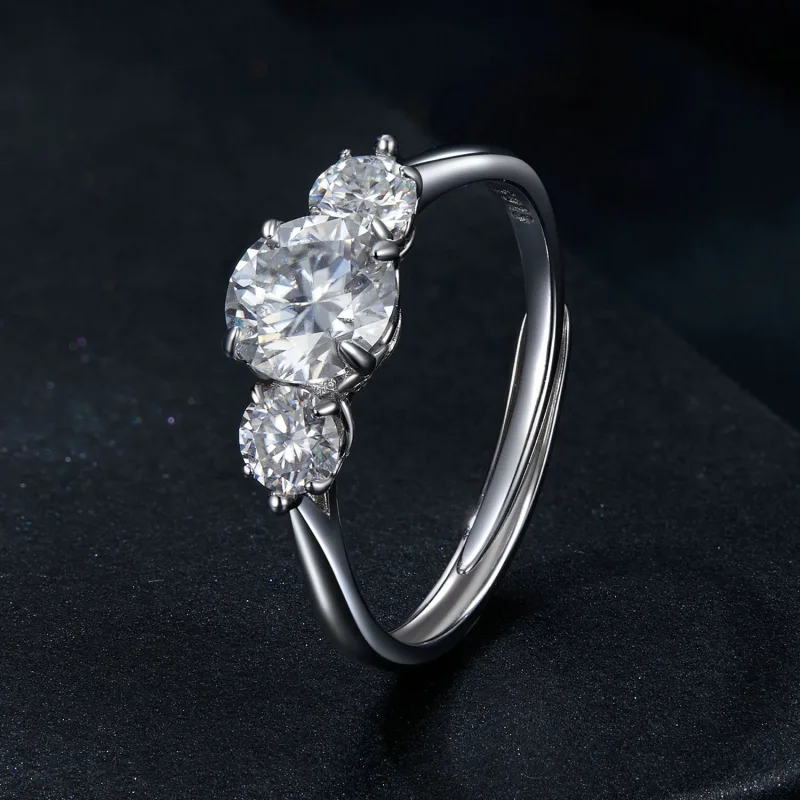 (immagine per) Anello PANDORA Style Romantic con Moissanite da 1 ct (con un certificato) - MSR0 - Visualizza 2