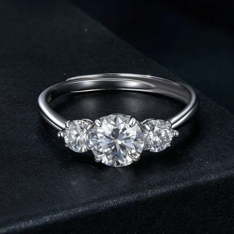 (immagine per) Anello PANDORA Style Romantic con Moissanite da 1 ct (con un certificato) - MSR0 - Visualizza 3