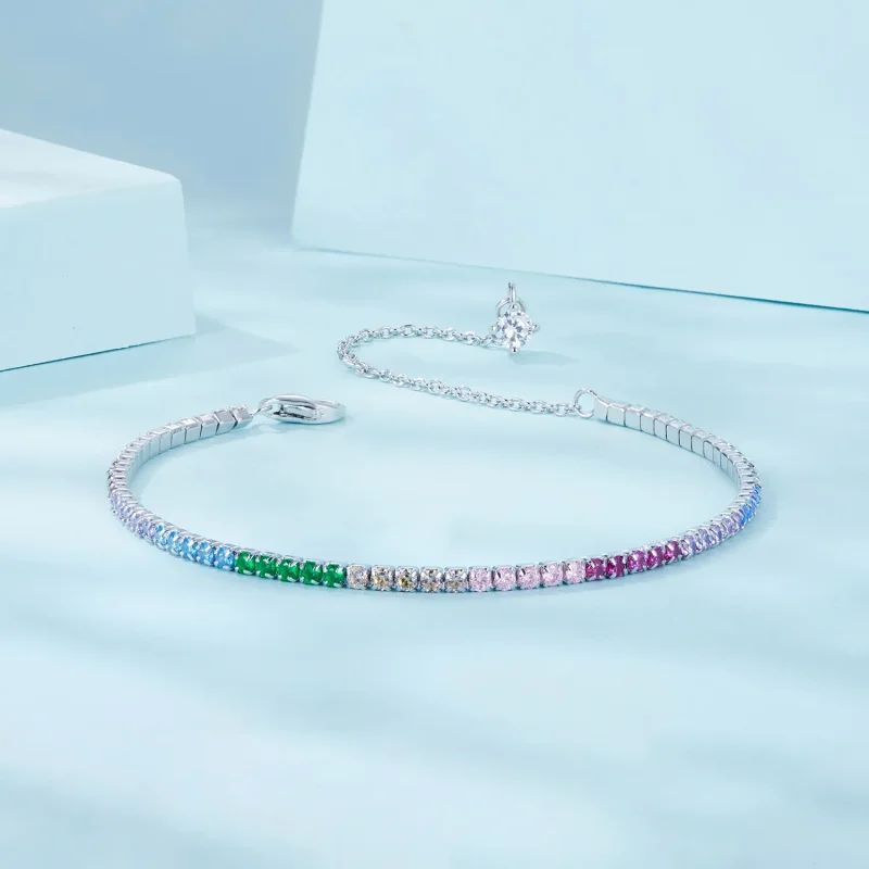 (immagine per) Bracciale Arcobaleno stile PANDORA - SCB277 - Visualizza 3