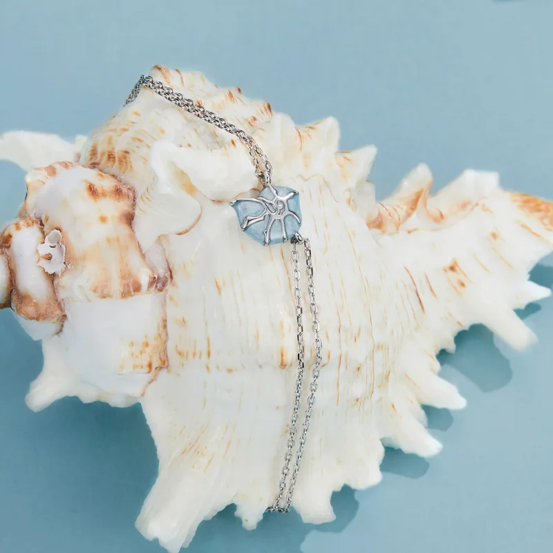 (immagine per) Bracciale con conchiglia blu stile PANDORA - BSB176 - Visualizza 2