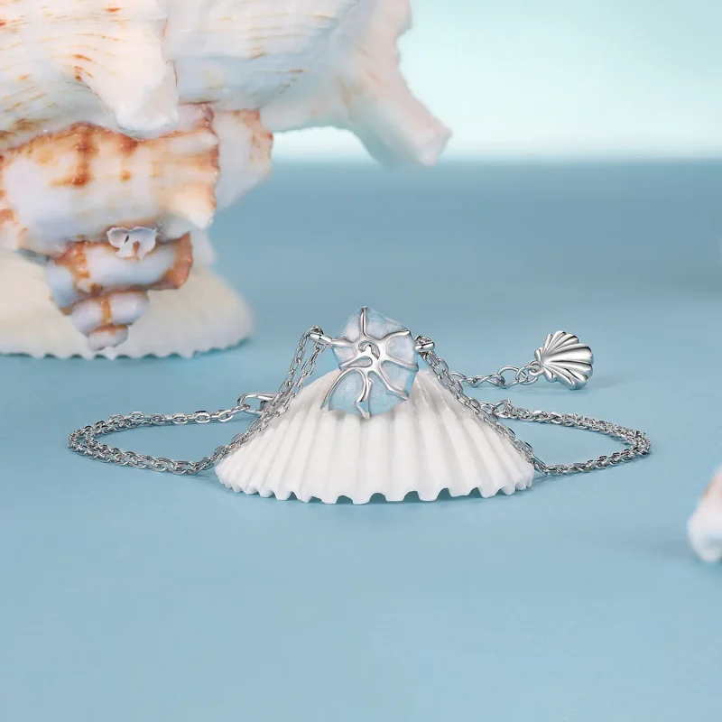 (immagine per) Bracciale con conchiglia blu stile PANDORA - BSB176 - Visualizza 3