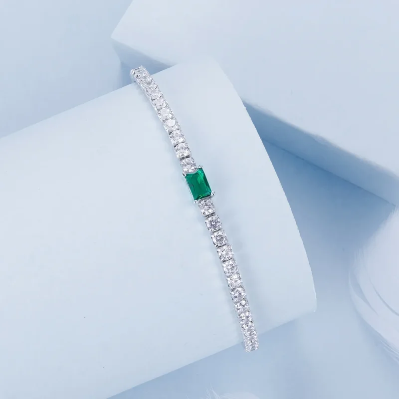 (immagine per) Bracciale elegante con smeraldi stile PANDORA - BSB179 - Visualizza 2