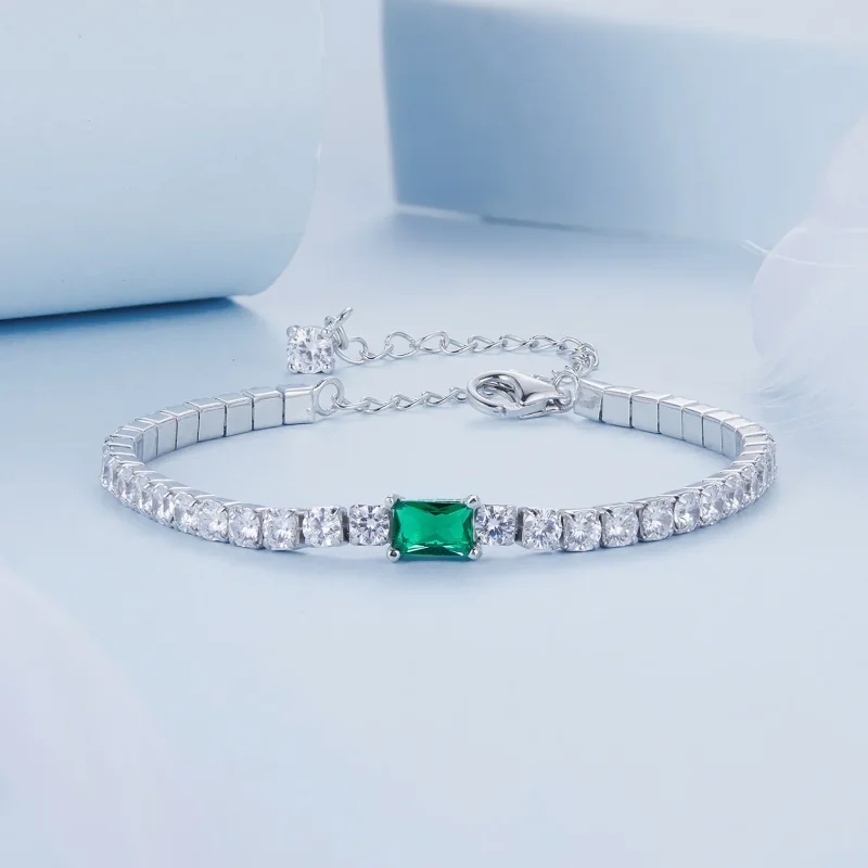 (immagine per) Bracciale elegante con smeraldi stile PANDORA - BSB179 - Visualizza 3