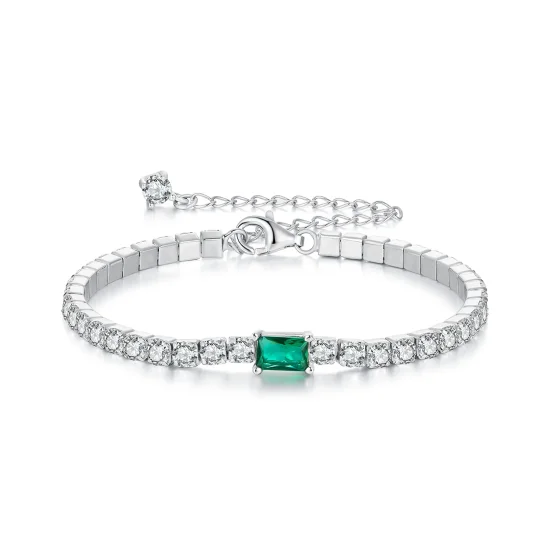 (immagine per) Bracciale elegante con smeraldi stile PANDORA - BSB179