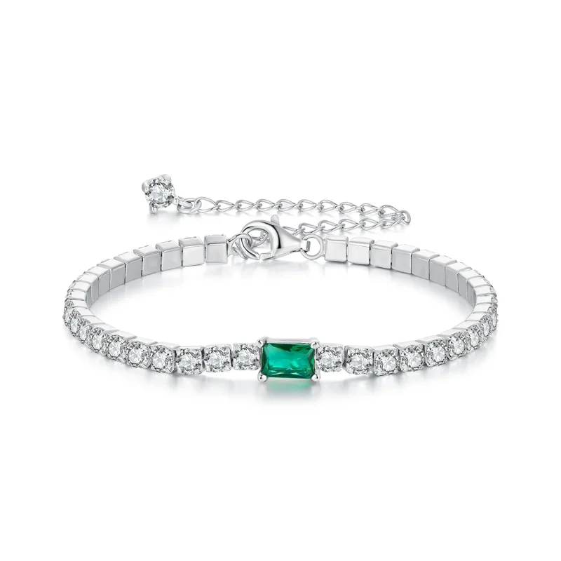 (immagine per) Bracciale elegante con smeraldi stile PANDORA - BSB179